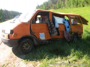 Два Volkswagen Transporter столкнулись на трассе Витебск — Гомель — граница Украины