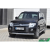 Для Mitsubishi Pajero,  защита боковых порогов (труба,  площадка) ,  защита переднего бампера (кенгурятник,  евро труба) ,  защита заднего бампера (углы,  труба) .