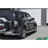 Для Mitsubishi Pajero,  защита боковых порогов (труба,  площадка) ,  защита переднего бампера (кенгурятник,  евро труба) ,  защита заднего бампера (углы,  труба) .